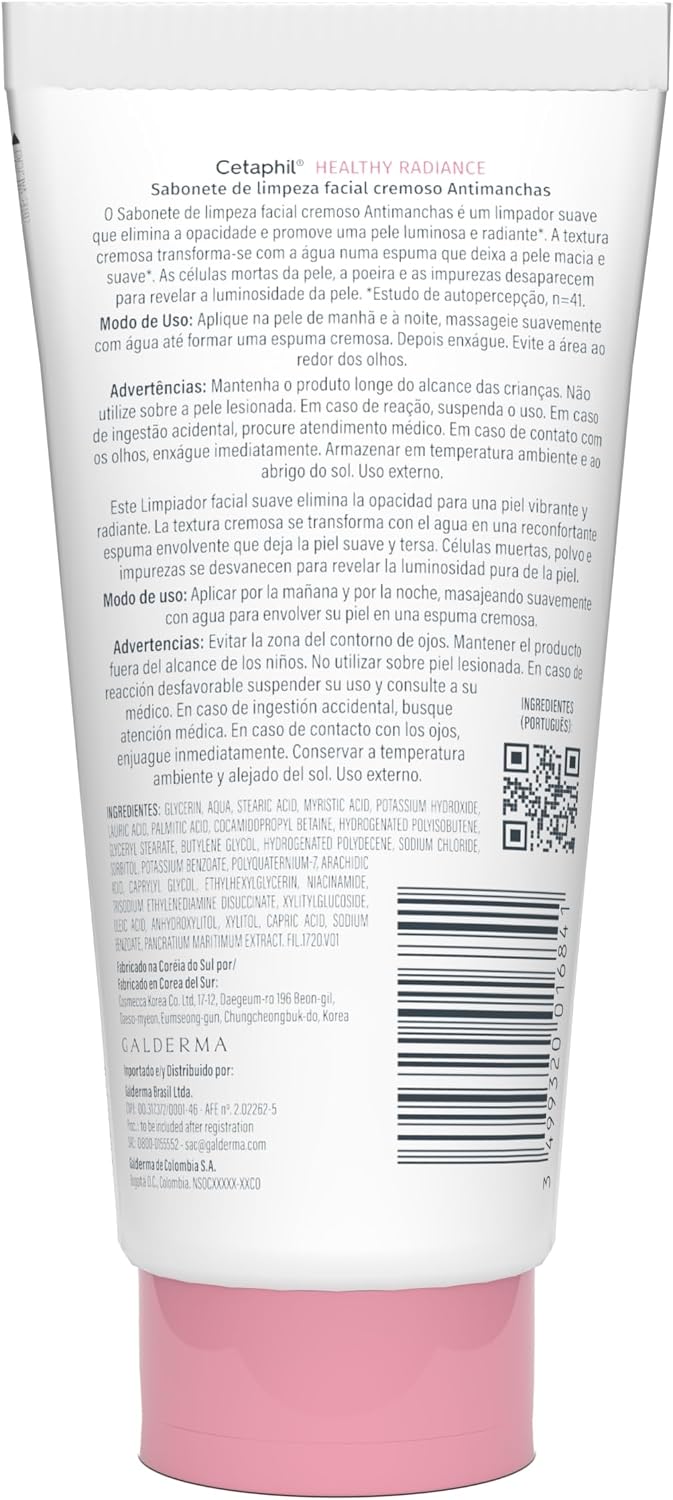 Cetaphil Healthy Radiance Sabonete de Limpeza Facial Cremoso Antimanchas 100g
