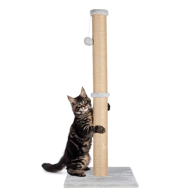 FluffyDream Poste rascador para Gatos de 94 cm, Cuerda de sisal Natural