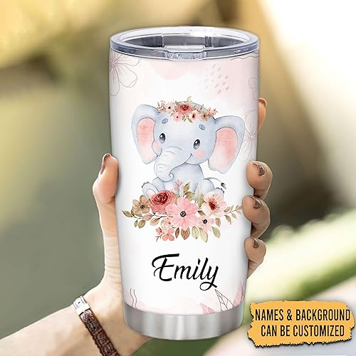 Vista 27 de Hyturle - Vaso de jirafa personalizado con aislamiento de acero inoxidable de 20 onzas, 30 onzas, taza de viaje para café, taza con tapa, regalos