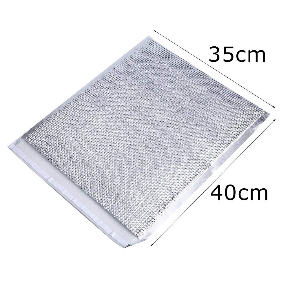 Dilwe 10 Stücke Isolierte Taschen, Wiederverwendbare Aluminium Picknick Hot Cold Pouch für Home Outdoor Picknick Wandern Camping(35 * 40cm)