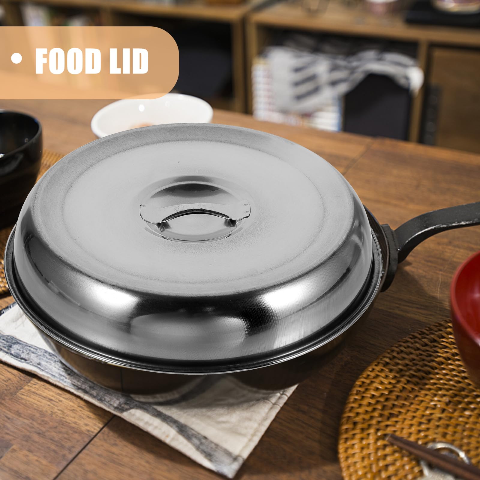 Cabilock 2 Piezas Cúpula De Acero Inoxidable para Bistec, Tapa Circular para Platos, Cúpula para Derretir Queso, Cubierta para Cocina Y Barbacoa, 20Cm