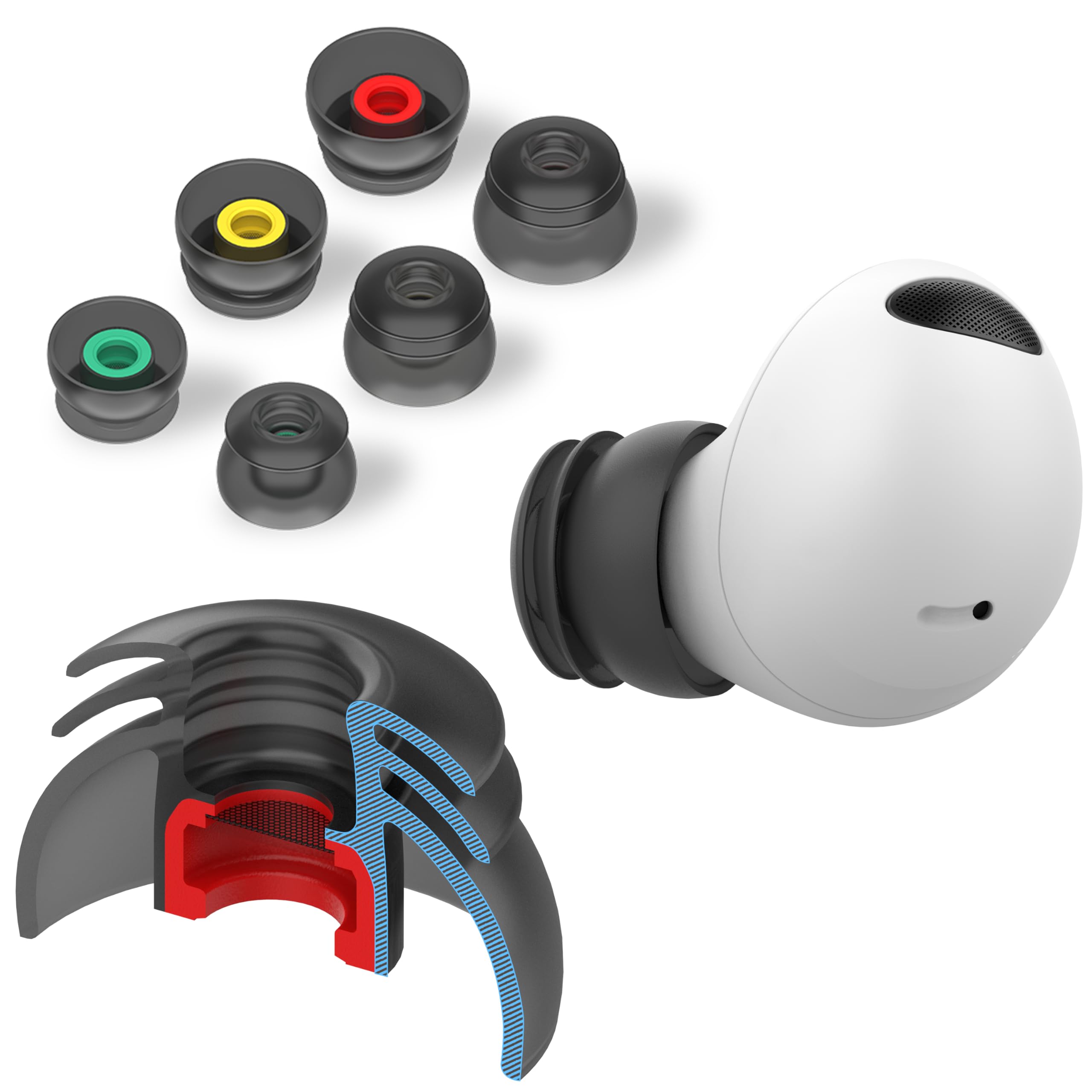 イヤホン Buds2 Amazon.com: Premium Multi-Flange Eartips for Galaxy Buds2 Pro