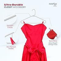 Vista 3 de Perchas de plástico fuertes hechas en Estados Unidos a granel, 20, 30, 50, 100 unidades, disponibles, para ropa de lavandería, perchas de plástico