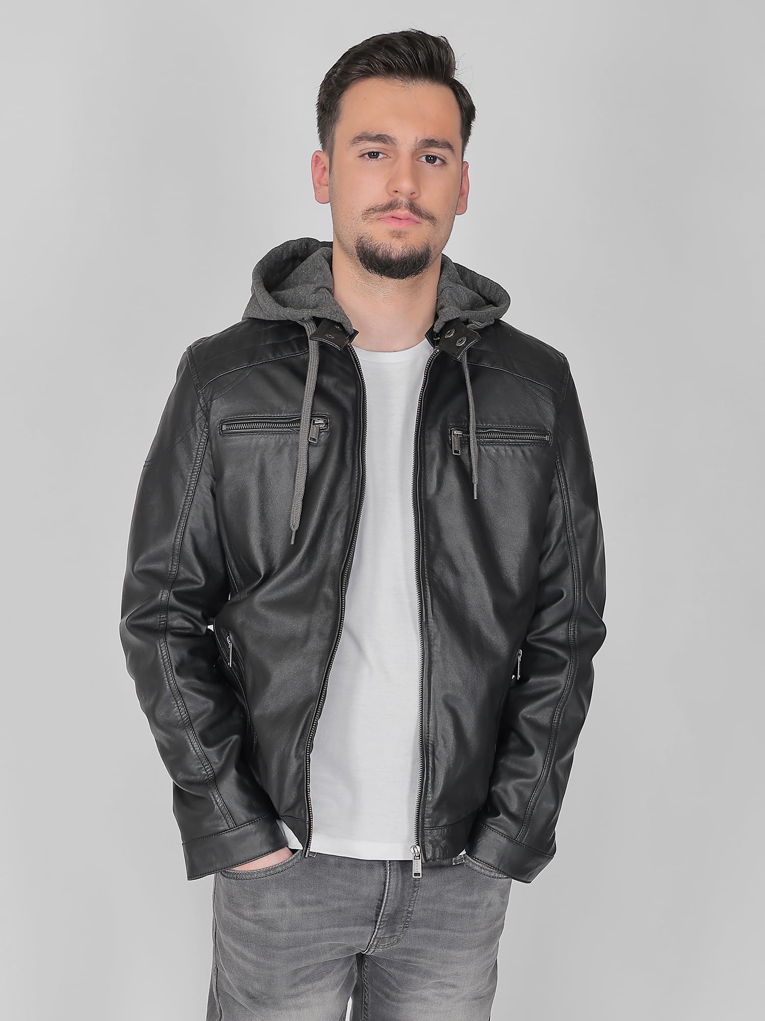 MUSTANG Męska kurtka skórzana Fit