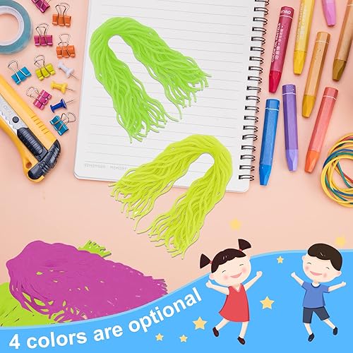 Miniatura 6 de 4 piezas de fideos antiestrés, fideos elásticos para la ansiedad, TPR, multicolor, que brillan en la oscuridad, súper suaves y cómodos, fideos ramen