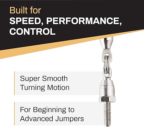 Miniatura 6 de Buddy Lee Jump Ropes Cable de velocidad aerodinámica, 8.5 pies, color verde, cable de cuerda de salto de PVC de calidad, avance de rodamiento