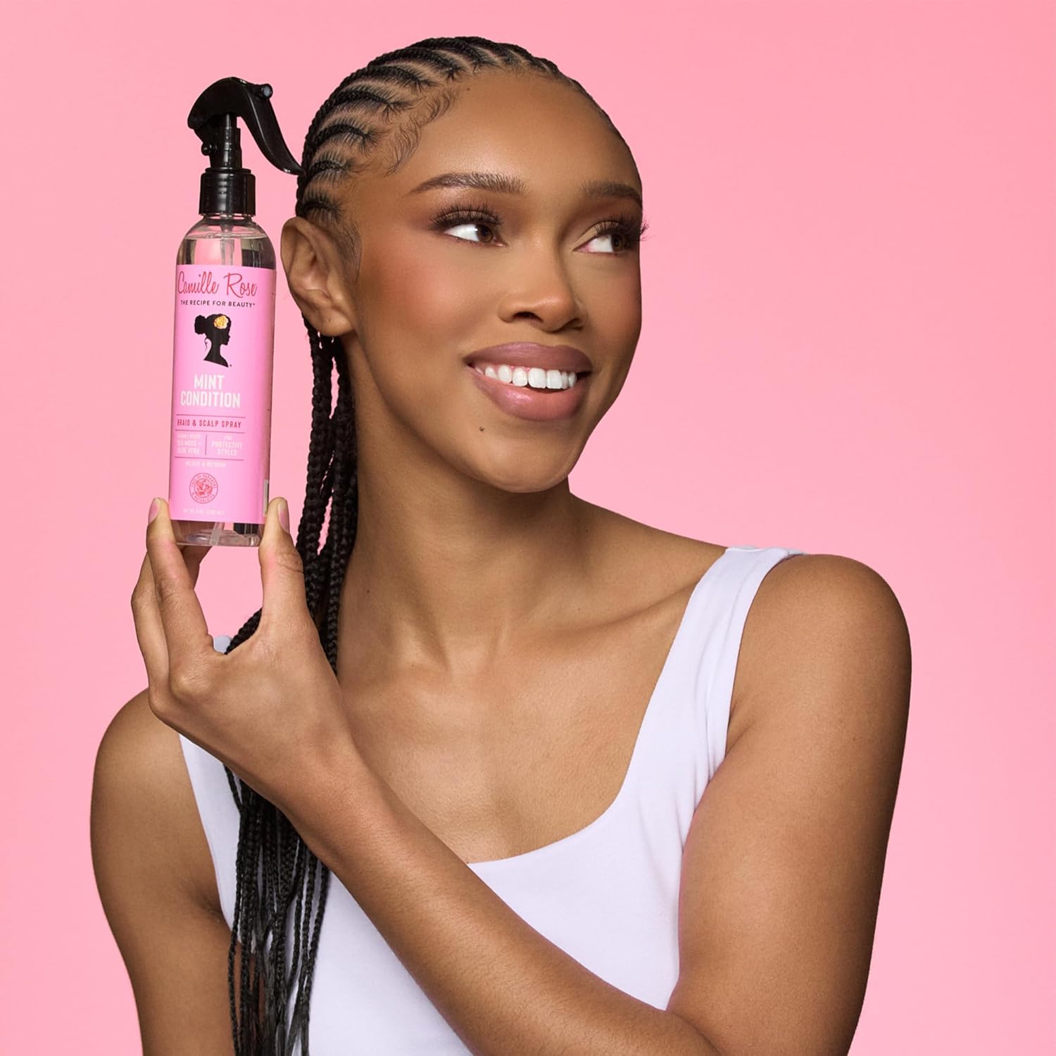Camille Rose Braid & Scalp Spray, Mint Condition 2-Pack – Sea Moss & Aloe Vera Braiding Spray, Dry, Itchy Scalp Care, 8 Oz