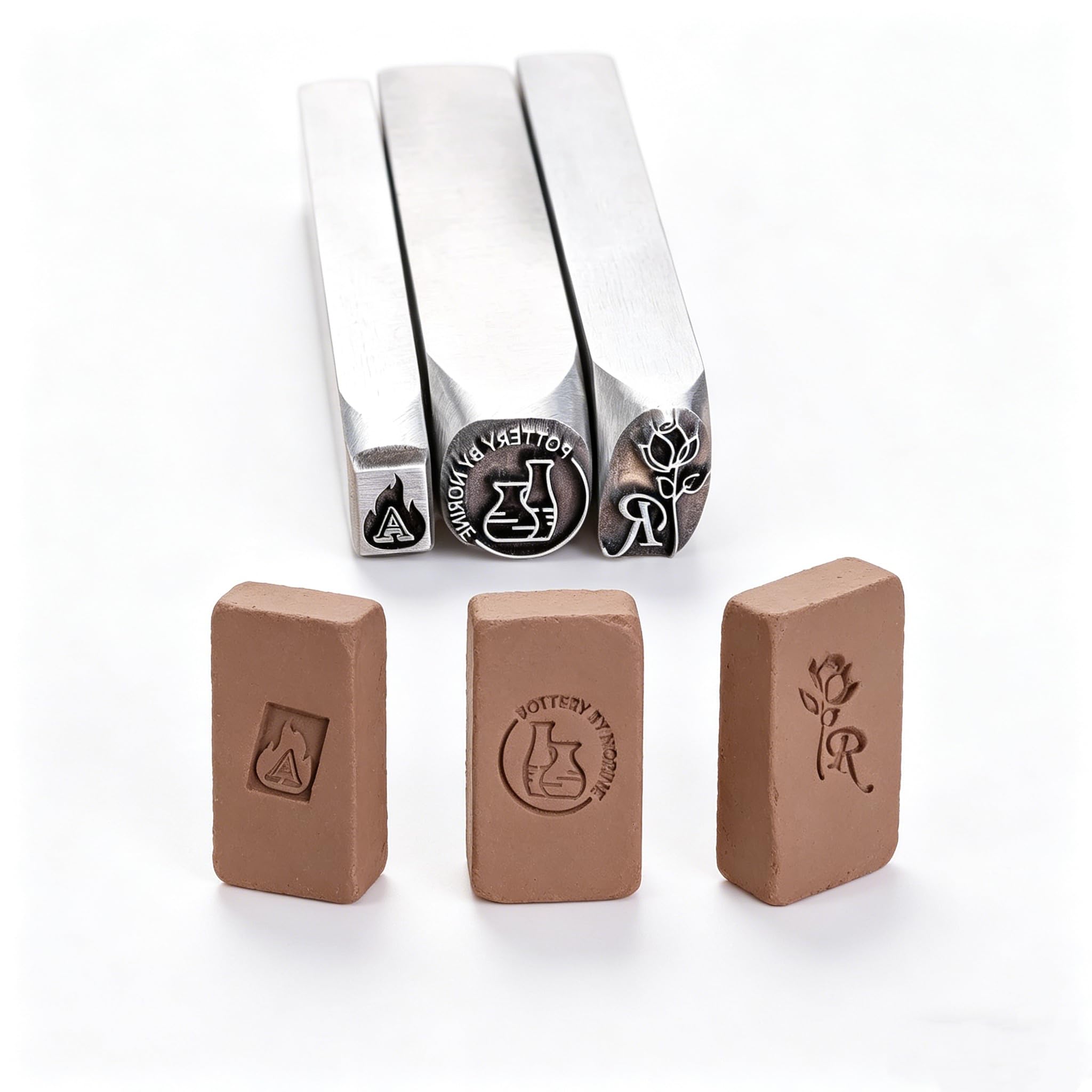 Custom Metal Stamp for Pottery - Custom Ceramic Logo Stamp, Pottery Stamps, Pottery Makers Mark
