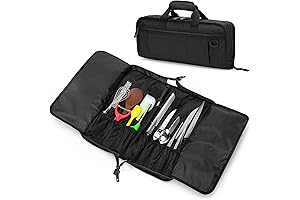 samdew Chef Knife roll Bag with 6 Slots Design