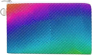 Women Rainbow Vibrant Neon Colors Circles Rou...