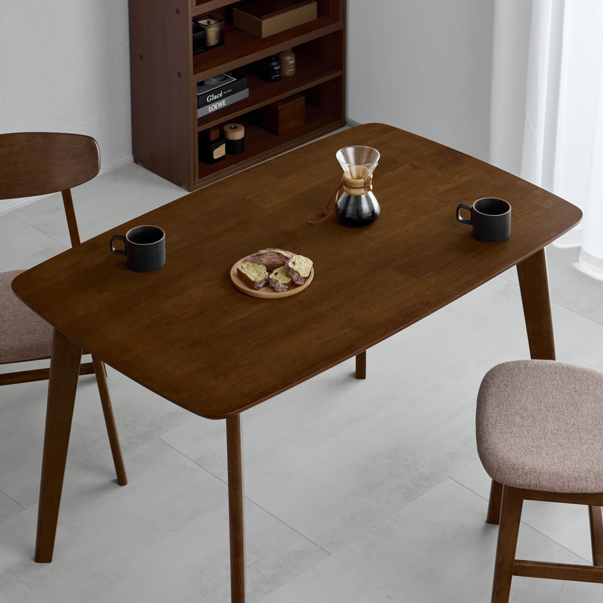 VENTOTA Dining Table, 47.2 x 29.5 inches (120 x 75 cm), Table Alone, Wooden, Natural Wood, Dining Table, For 4 People, Rectangular, For Dining Use, Living Table, Scandinavia, Simple, Stylish, Modern