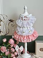 Vista 12 de Vestido de princesa de encaje para perros pequeños y pequeños extragrandes, color negro, talla L