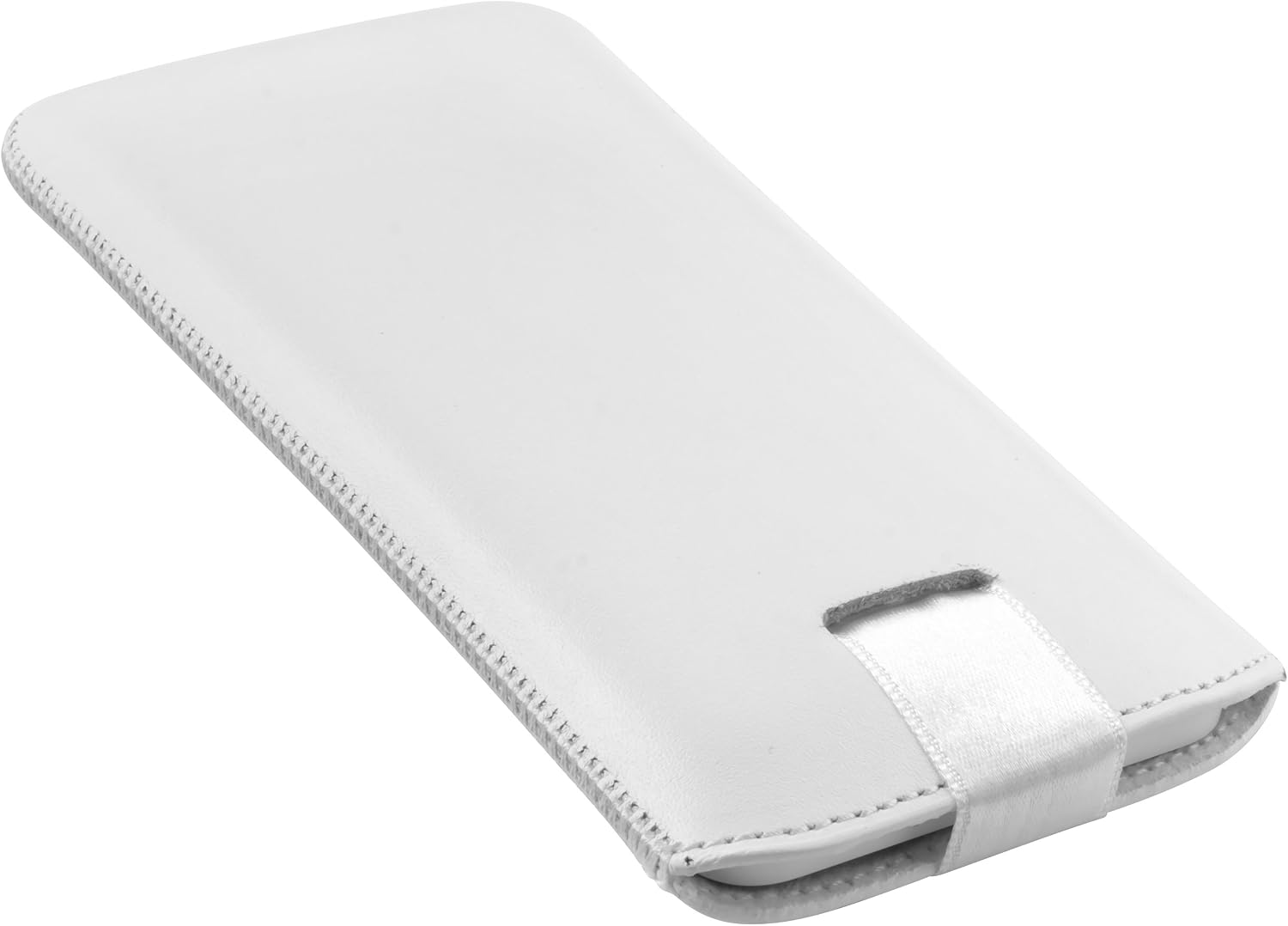 mumbi Real Leather Pouch with Flap and Pull-Up Strap for Samsung Galaxy