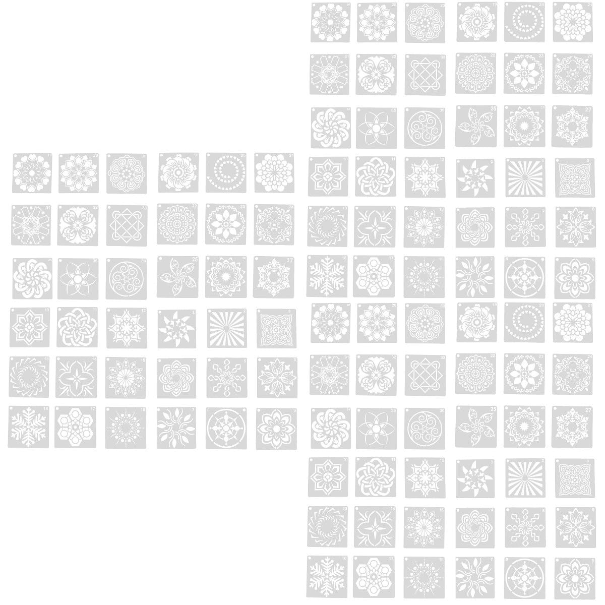 Lurrose 3 Set di Modelli di Disegno Mandala 36 Stili Stencil per Pittura Murale Stencil per Arte Murale 36 Pezzi * 3