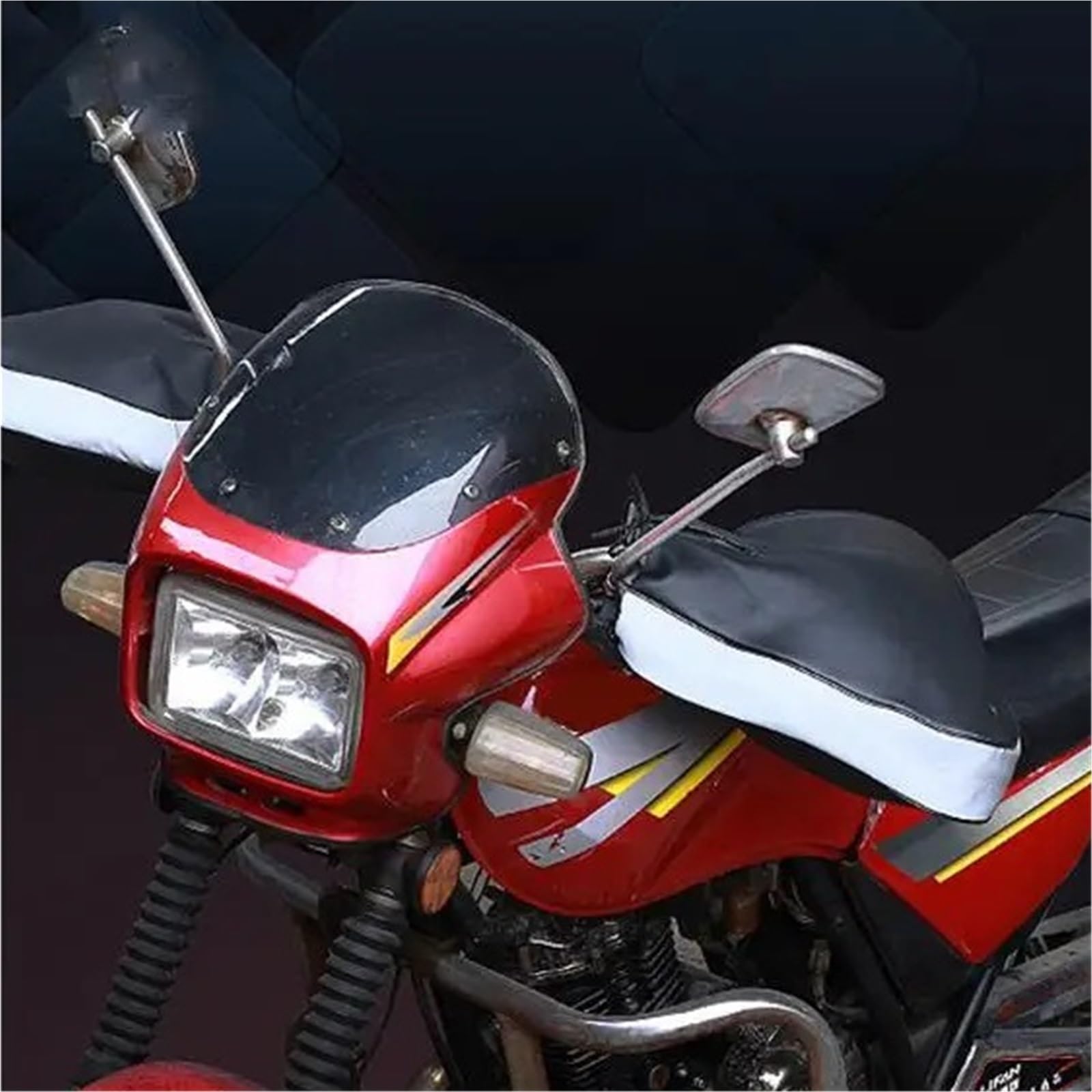 Lenkermützen, Motorradhandschuhe Winter Warm HandleGrip Cover Motorradzubehör Winddicht Therm