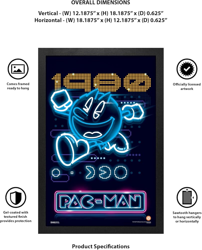 額装済/PAC-MAN 45th（アンドレ サライバ）/アートポスター 額装済/PAC-MAN 45th（アンドレ サライバ）/アートポスター