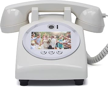 Video & Audio Guest Book Wedding Phone Guestbook Creative Easy to Use & Fun Engagements Anniversaries Baby Showers Graduation Victorian, Off-White