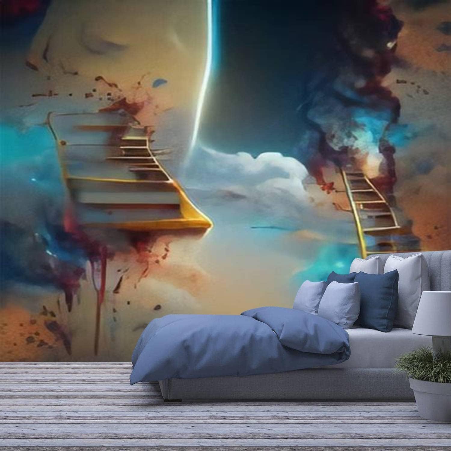Papier Peint Moderne En 3D pour Chambre À Coucher Ambiance Cosy