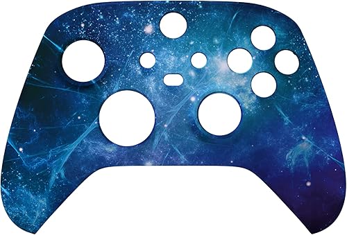 Miniatura 9 de eXtremeRate Custom Shell for Xbox Series X & S Controller, Blue Nebula Replacement Cover Front Housing Cover for Xbox Core Controller Wireless