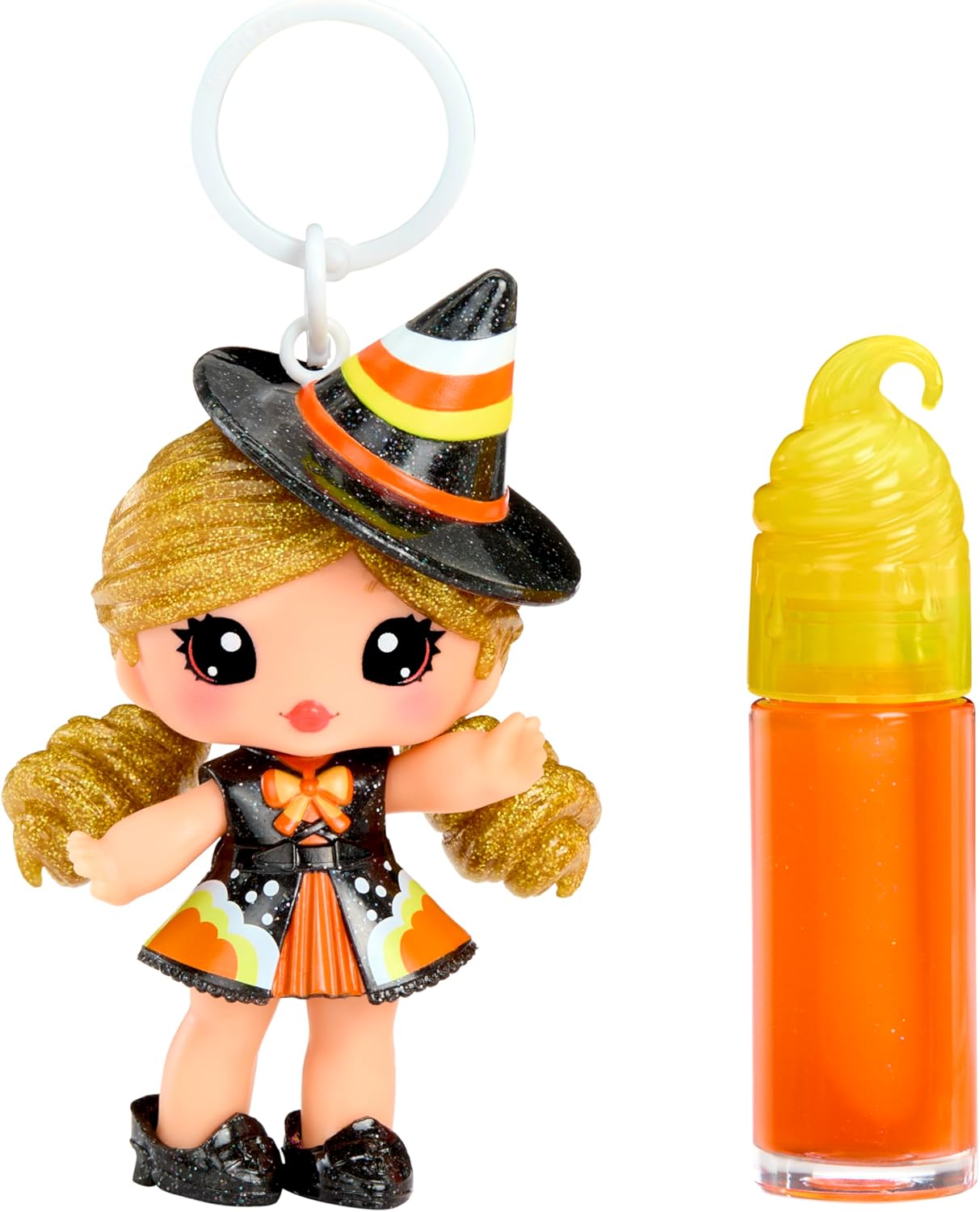 Yummiland x Halloween Lip Gloss Doll - Cassie Treats Includes DIY Lip Gloss + Keychain, Cosmetic Play, Seasonal Halloween Collectible, Ages 4+