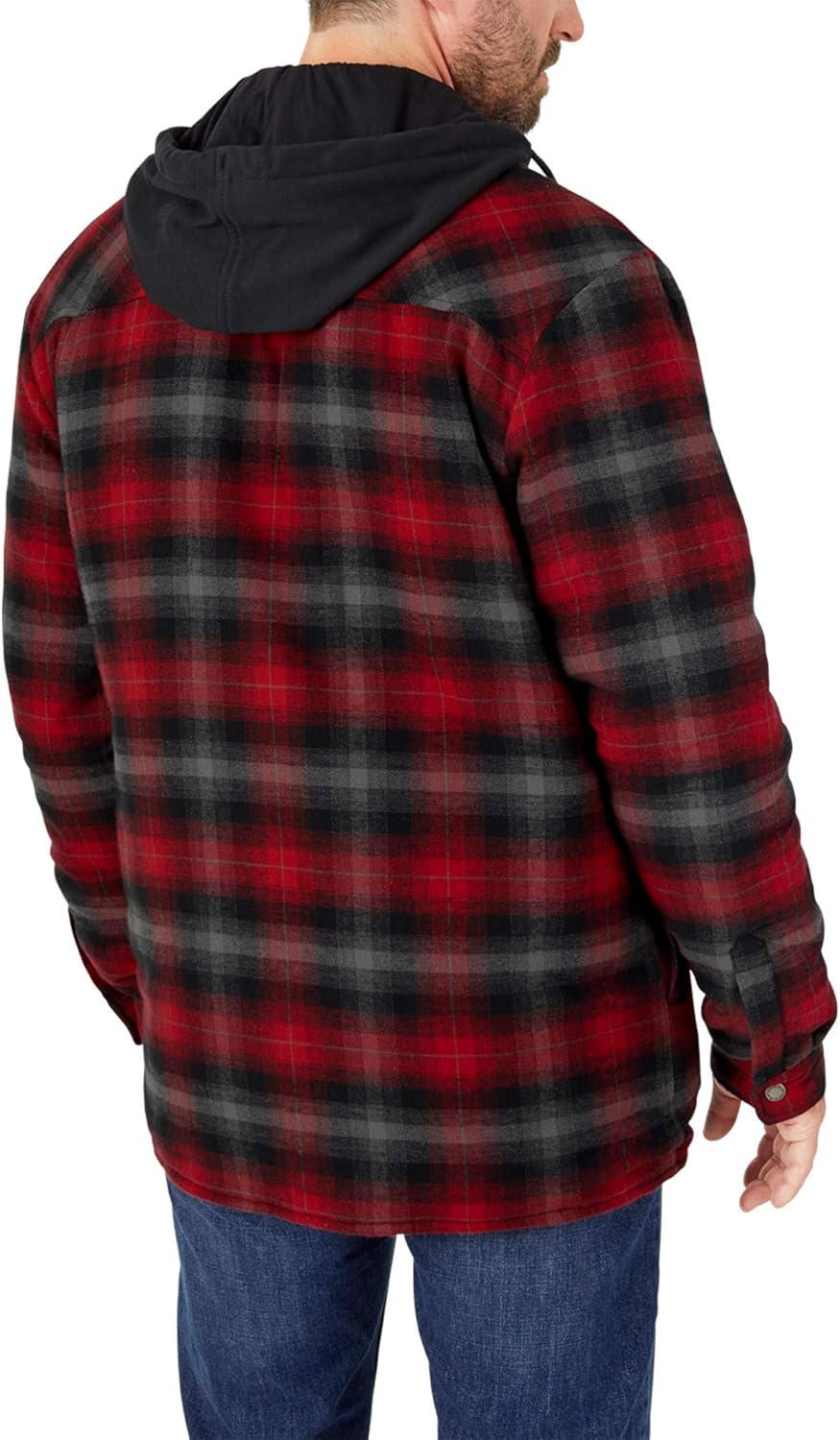 heavy flannel hooded jacket
