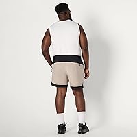 Vista 7 de Yaxa Essentials Men's Athletic Performance Stretch Contrast Woven Gym Training Short with 6" Inseam