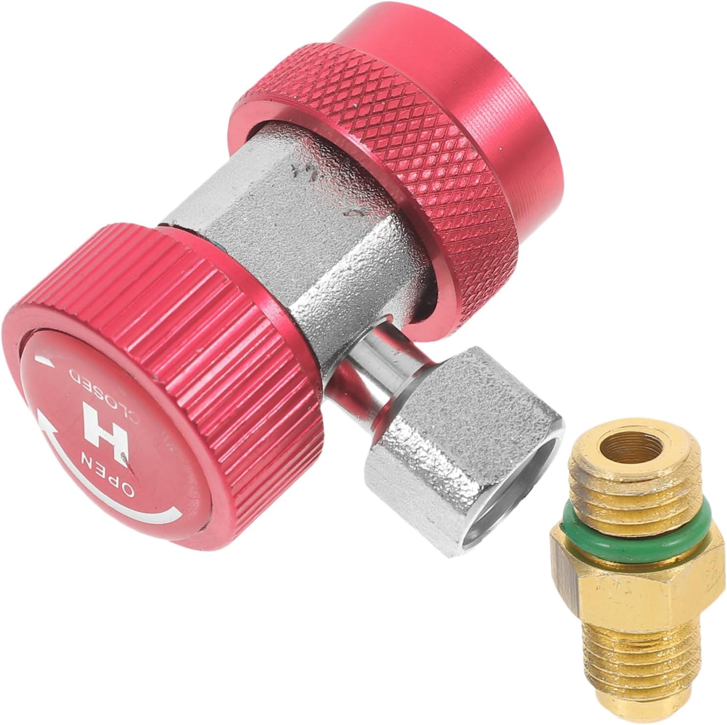 Gatuida Quick Coupler Adapter for Car Air Conditioning System Durable Refrigeration Connector Easy Installation Car Adapter for Efficient Use and Compatibility with Various Models