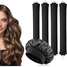 AOOWU Heatless Curls Band Overnight Blowout Curls Without Heat DIY Overnight Curls Without Heat DIY Overnight Curls Rubber Heat Free Curlers Curls for Medium Long Hair