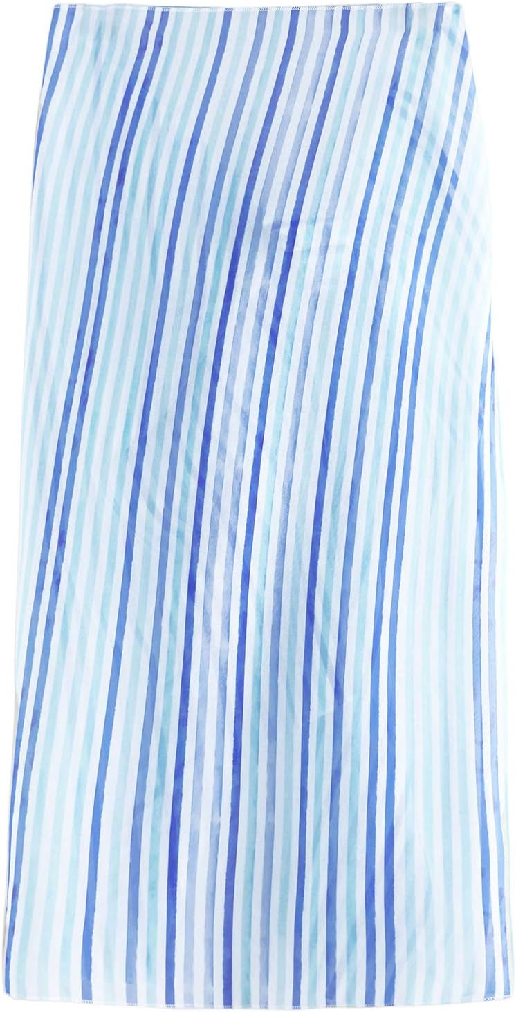 Lu's Chic Women's Beach Wrap Skirt Sheer Sarong Chiffon Cover Up Short Tie Print Bikini Pareo