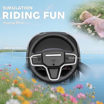 AIYAPLAY Land Rover Discovery Licensed Ride On Car 2-in-1 Push Car Black | Removable Push Handle, Foot to Floor Slider with Storage, Protective Guardrail, Toddlers 18-36 Months