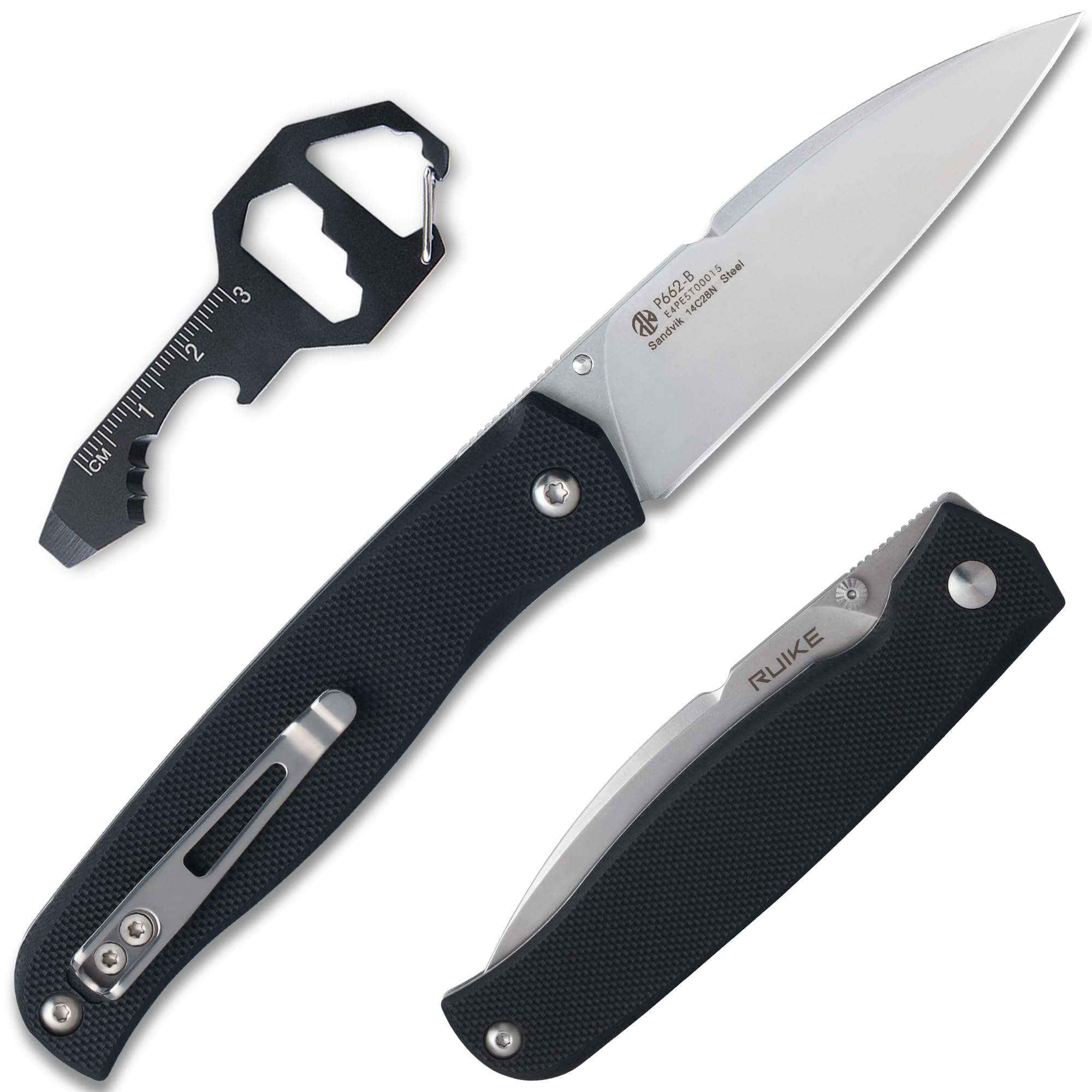 EDC Folding Small Pocket knife for men, women, 14C28N,Liner Lock,G10 Lightweight Handle,…