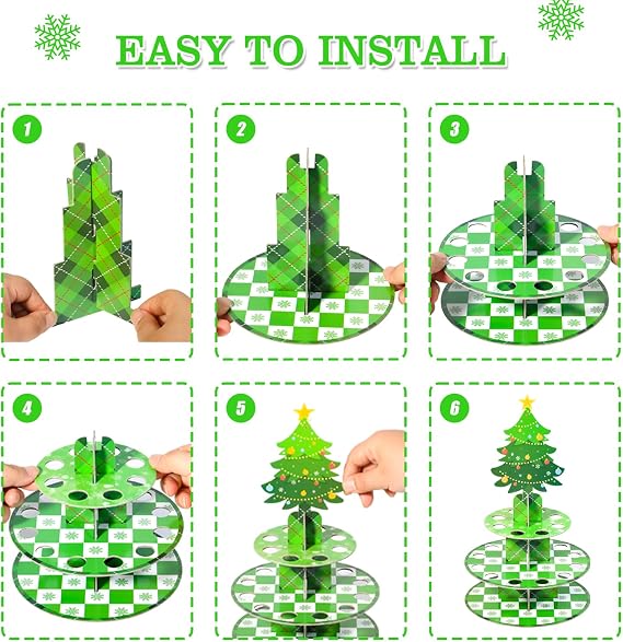 Christmas Money Holder, Christmas Tree Cash Cake Stand for Christmas Gifts, Surprise Money Box Fun Ways Give Xmas Cash Gift Ideas for Him Her Son Daughter