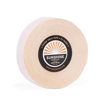 Sunshine Maximum Wear Hyper Hold Wig Tape - Hypoallergenic, No Shine, 4-6 Week Hold, 3/4" x 12 YDS