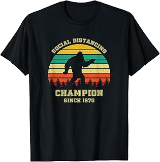 Social Distancing Champion Since 1970 53 Years Old Birthday T-Shirt