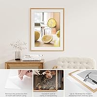 Vista 378 de Fun Memories Portarretratos de metal de 16 x 20 pulgadas con paspartú de 11 x 14 pulgadas, acabado de aluminio cepillado, parte delantera de vidrio