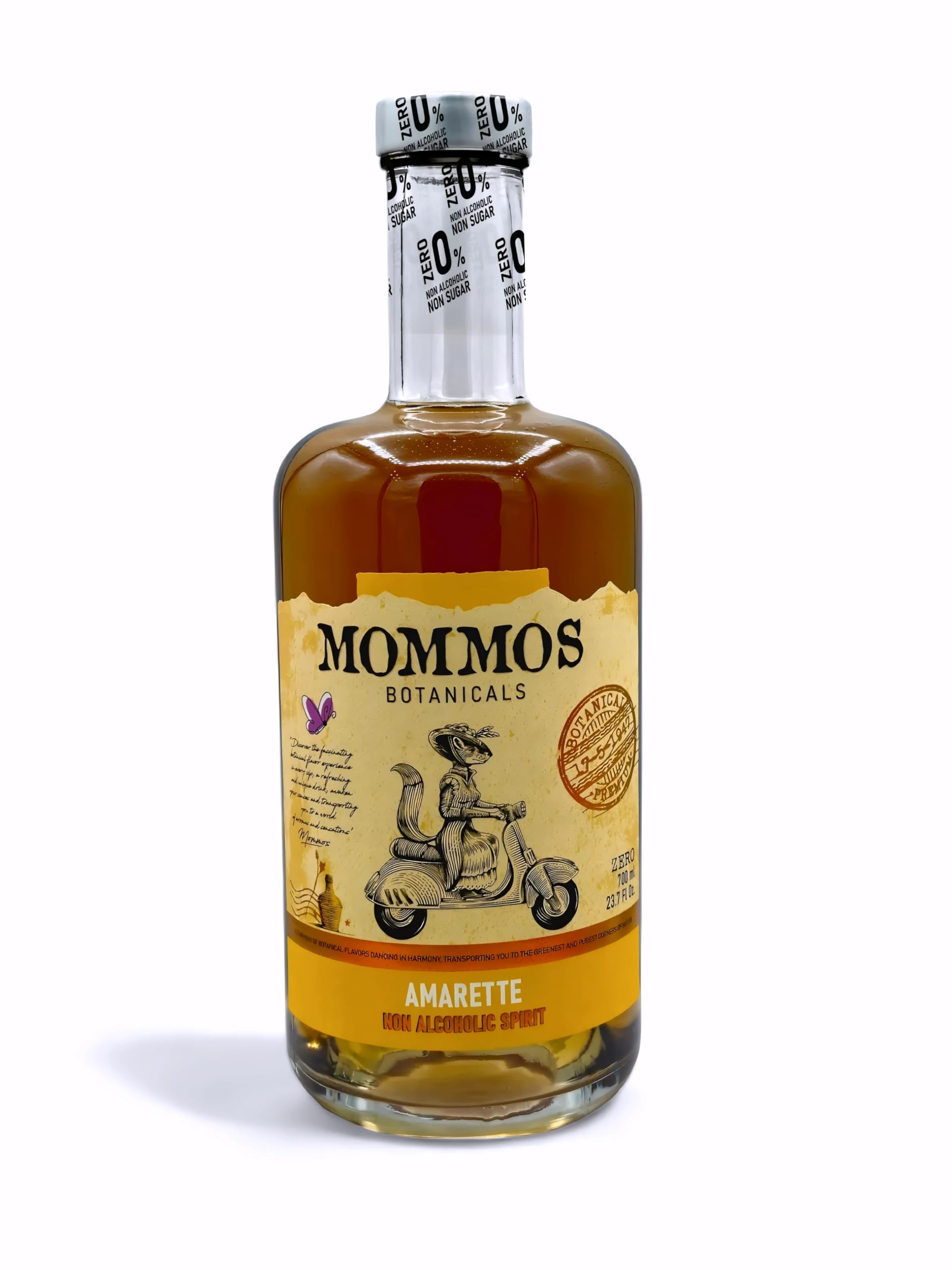 Mommos Amaretto 0,0% – AMARETTO Alternative – Ohne Alkohol – Ohne Zucker – Kalorienarm – Premium – 700 ml | Für Liebhaber von 0% Spirituosen