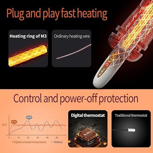 Miniatura 3 de Calentador de juguetes inalámbricos, indicador LED, calentador de manos, almohadilla de calefacción automática precisa de 114.8 °F, calentamiento