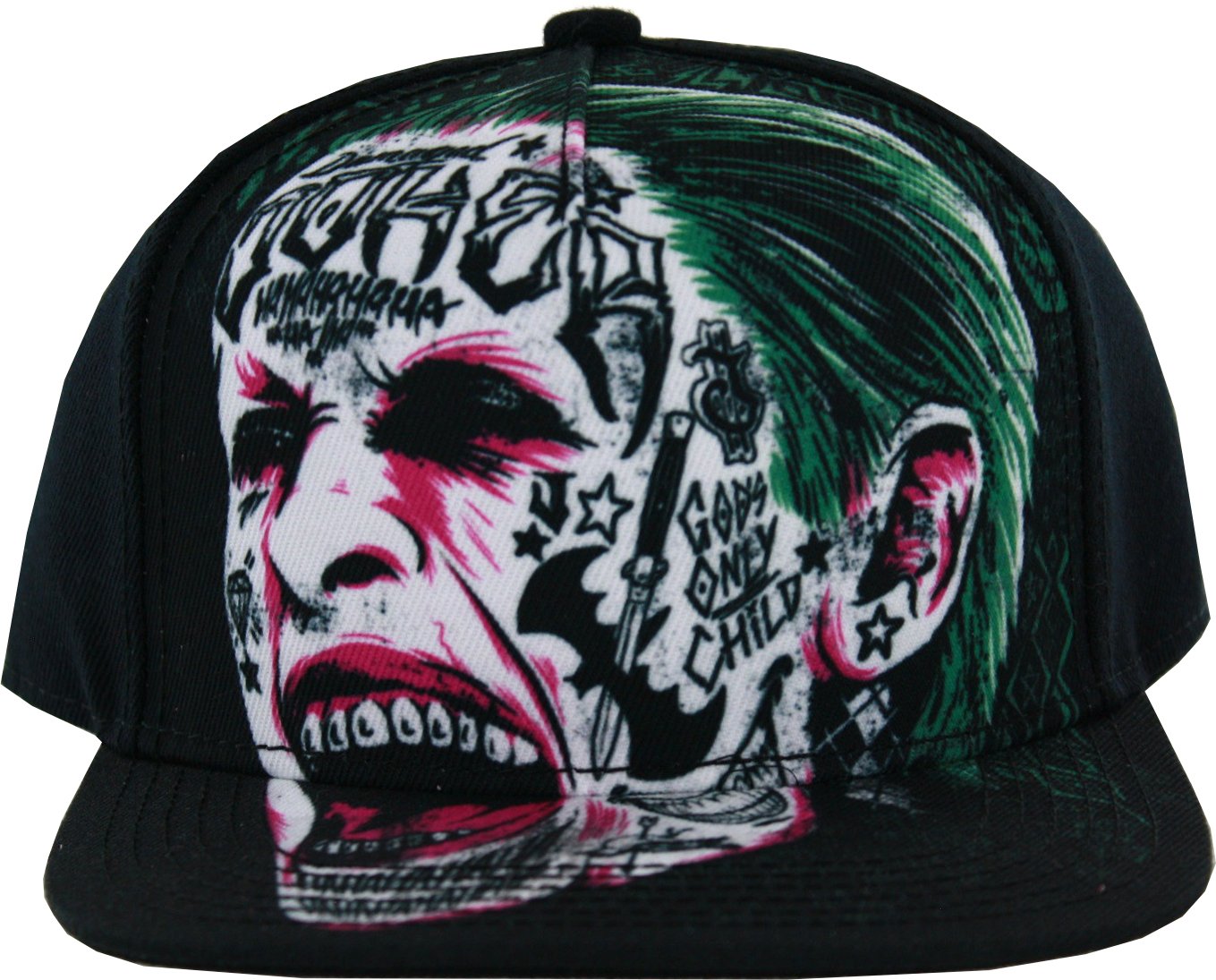 Suicide Squad Joker Tatted Snapback Hat Black