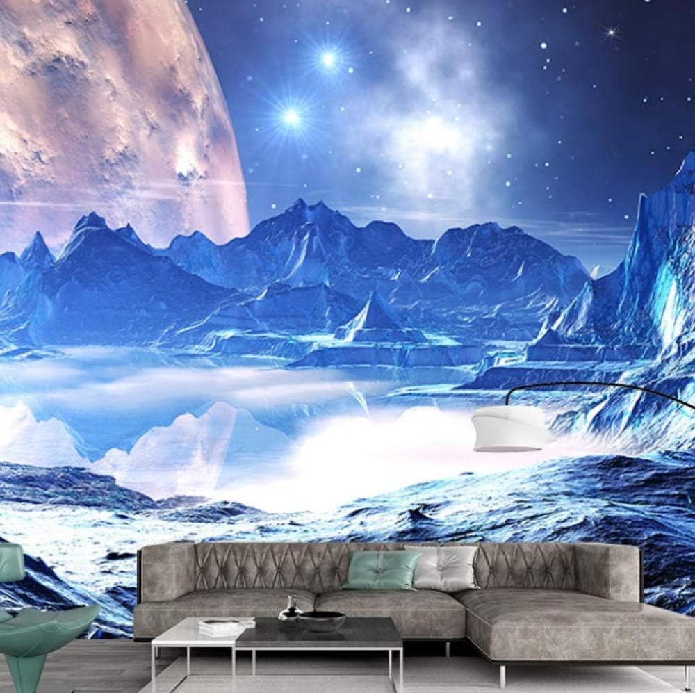 Amazon Lcymt 壁画の壁紙 カスタム壁紙3d立体視スター山スペース壁壁画リビングルームの寝室の壁紙張り子ペイント壁画3d 150x1cm 壁紙