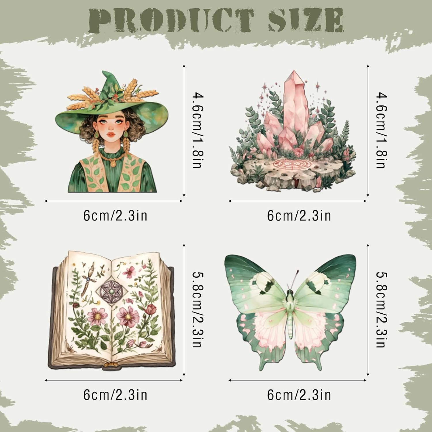 Witchy Aesthetic Stickers - 50 Pcs Witch Gift for Girls Women image 2