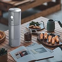 Vista 8 de Molinillo de café eléctrico portátil con fresas cónicas con 45 configuraciones ajustables, molinillo de café inalámbrico con fresas para espresso