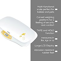 Vista 8 de Balanza digital de bebé con cómoda plataforma curva, de Beurer