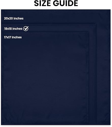 Vista 129 de Utopia Home Paquete de 24 servilletas de tela de 18 x 18 pulgadas, bordes con dobladillo 100% poliéster, lavables y reutilizables, ideales