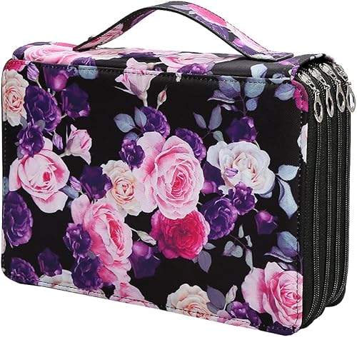 Miniatura 35 de Lbxgap Estuche para lápices Jungle con 120 ranuras de tela Oxford, con ranura para lápices, organizador con práctico envoltorio portátil, soporte