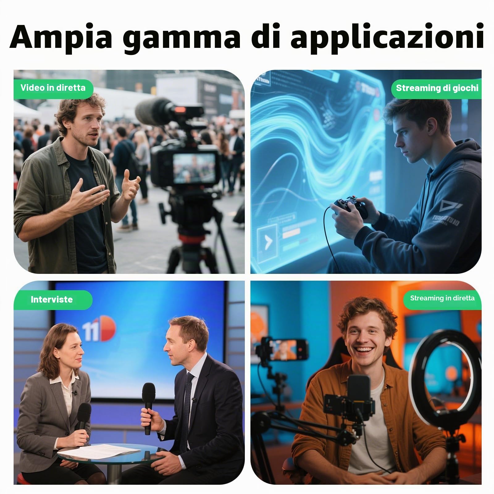 Carta da parati Verde 4 m x 2,4 m per la Fotografia, Sfondo Verde Chromakey Portatile con Supporto Sistema di Supporto di Sfondo Fotografico per Fotoshoot, Game Live Steaming