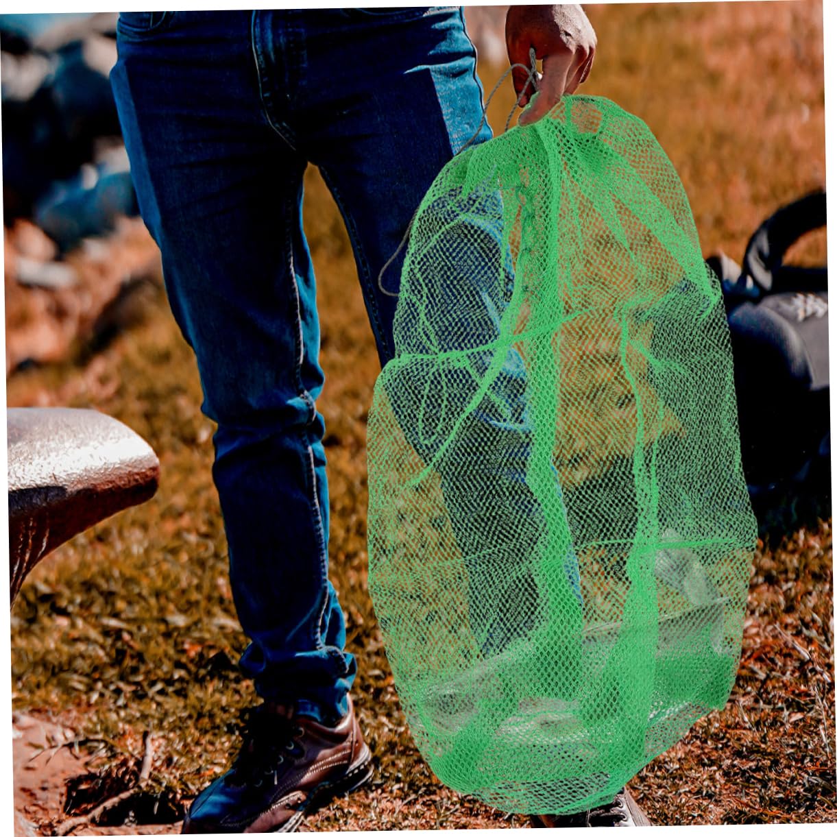 Abaodam 5 Pièces Portable Nylon avec Cordon de Serrage Filet à Durable pour Activités de Plein Air