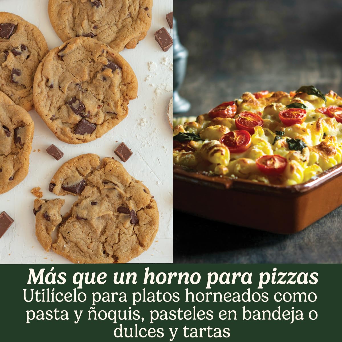 Cuisinart Horno de Pizza | Para uso Interior | Sabor a Leña en 5mins | Kit Completo de Pizza: Pelador de Pizza, Cortador, Piedra y Plato Hondo | Tiempo y Temperatura Ajustables Hasta 400°C, Enchufe EU