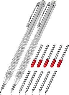 Yakamoz Metal Scribe Tool - 2Pcs Tungsten Carbide Scriber with Magnet Etching Engraving Scribe Pen Sheet Metal Scriber Marking Tools for Glass Ceramics Wood Metal