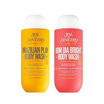 Sol de Janeiro Replenishing & Clarifying Shower Duo | Brazilian Play & Bom Dia Bright Body Wash | Cheirosa 62 & 40 | 13 fl oz.