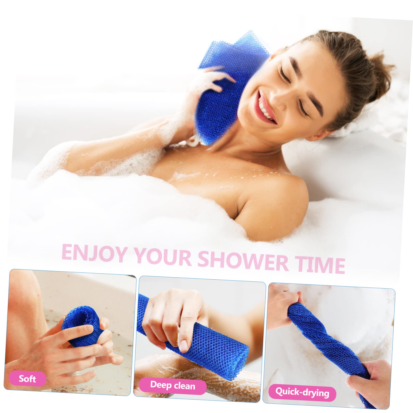 Beaupretty 16 Piezas Toalla De Baño Mágica Larga Lavadoras De Carrocería Lufas Esponja De Baño Red Corporal Exfoliante Africana Red De Baño Agente Suavizante Tómate Un Baño Nylon Hombre
